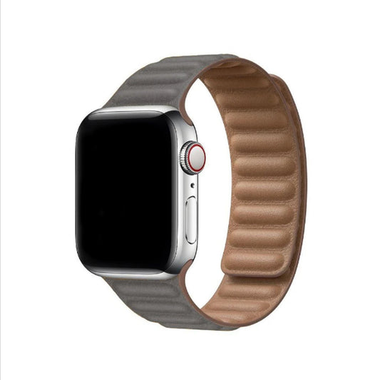 Apple Watch - Leder Magnet Armband - Grau