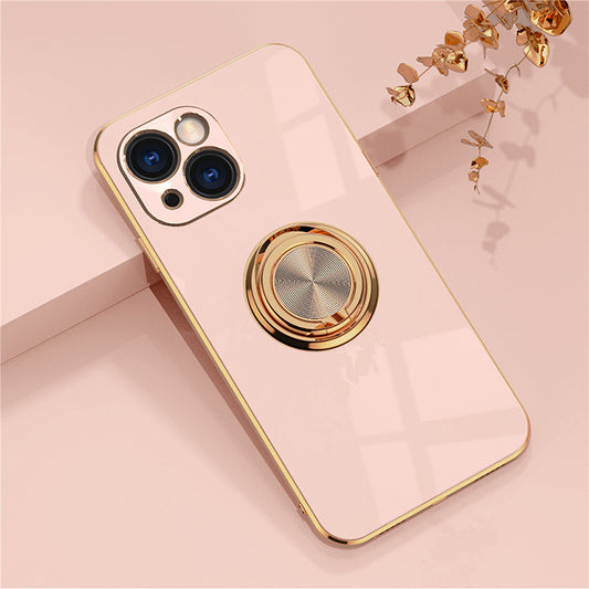 iPhone Hülle - Chrom Ring Case - Rosa