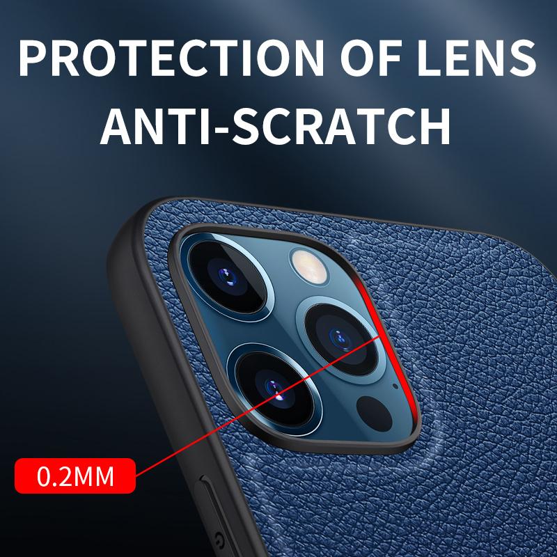 iPhone Hülle - MagSafe Kunstleder Case - Blau
