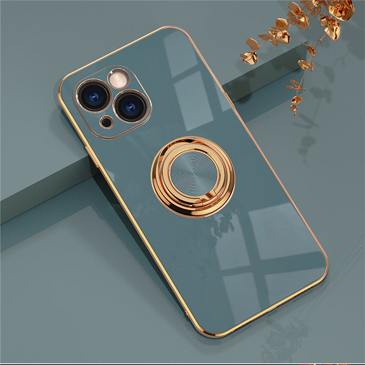 iPhone Hülle - Chrom Ring Case - Grau
