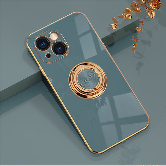 iPhone Hülle - Chrom Ring Case - Grau