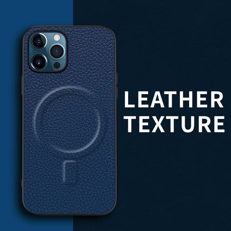 iPhone - Magsafe Leder Case - Blau