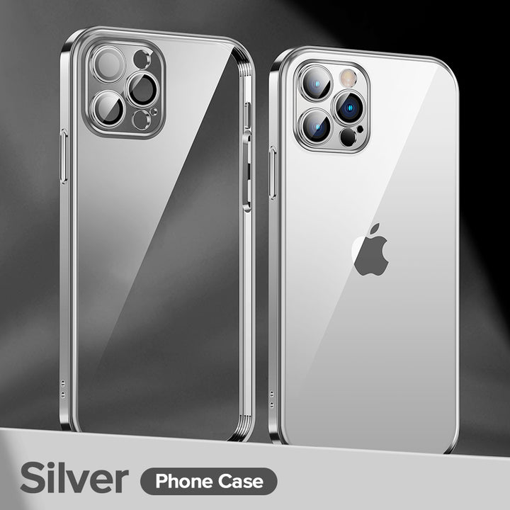 iPhone Hülle - Kameraschutz Chrom Case - Silber