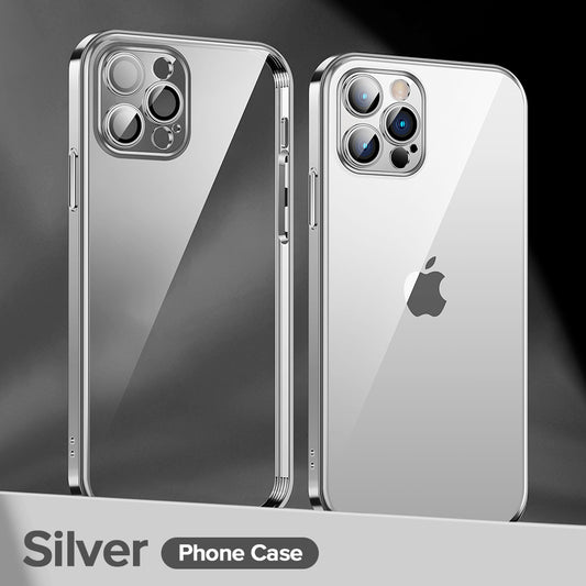 iPhone Hülle - Kameraschutz Chrom Case - Silber
