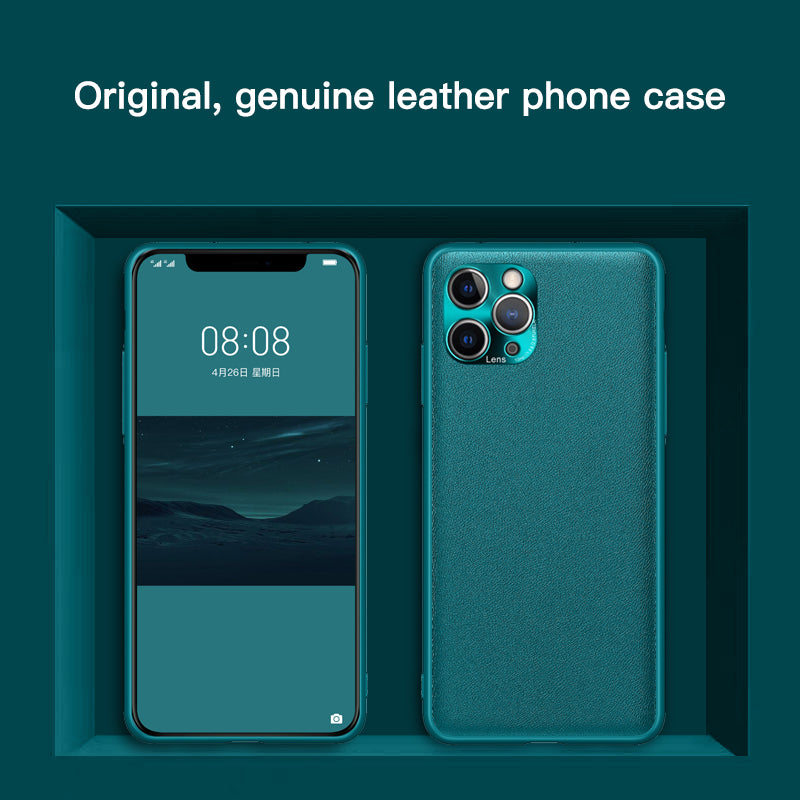 iPhone Hülle - Kunstleder Lens Case - Grün
