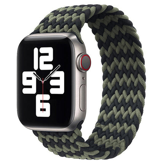 Apple Watch - Geflochten Loop Armband - Schwarz / Grün