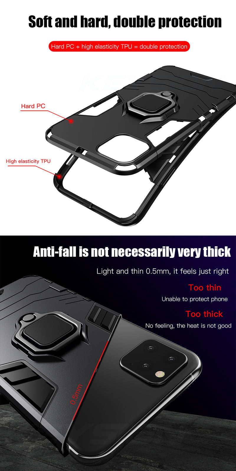 iPhone Hülle - Outdoor Hybrid Case - Rot