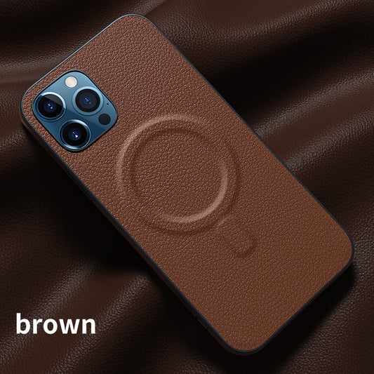 iPhone Hülle - MagSafe Kunstleder Case - Braun