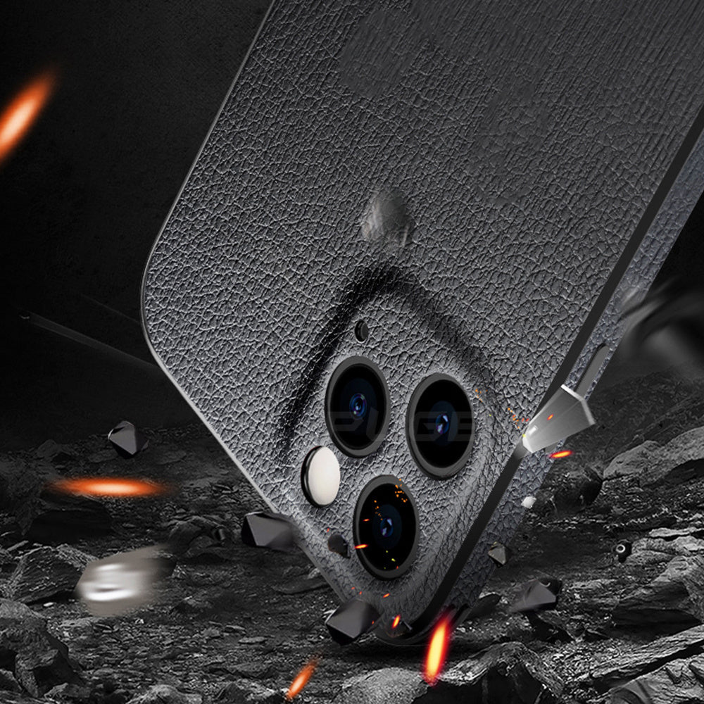 iPhone Hülle - Hirsch Kunstleder Case - Schwarz