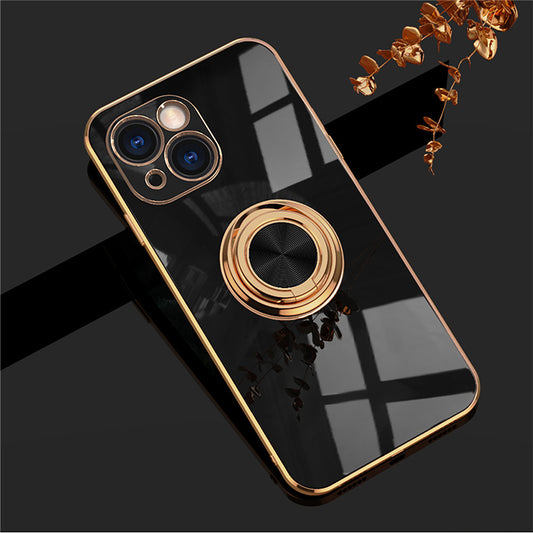 iPhone Hülle - Chrom Ring Case - Schwarz