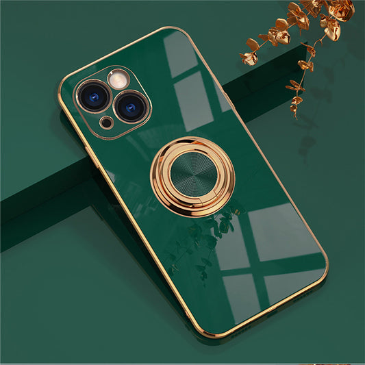 iPhone Hülle - Chrom Ring Case - Grün
