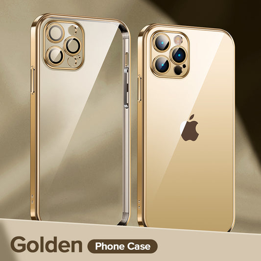 iPhone Hülle - Kameraschutz Chrom Case - Gold