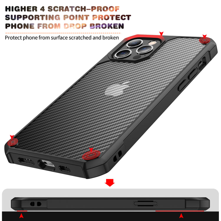 iPhone - Carbon Shock Proof Case - Schwarz