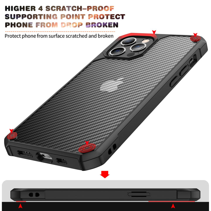 iPhone Hülle - Carbon Shock Proof Case - Rot