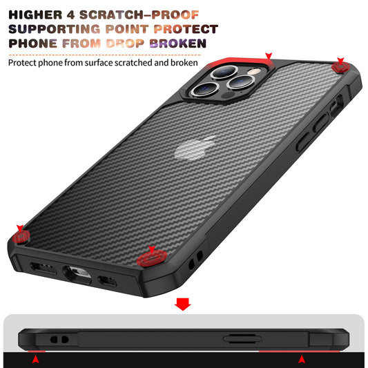 iPhone Hülle - Carbon Shock Proof Case - Rot