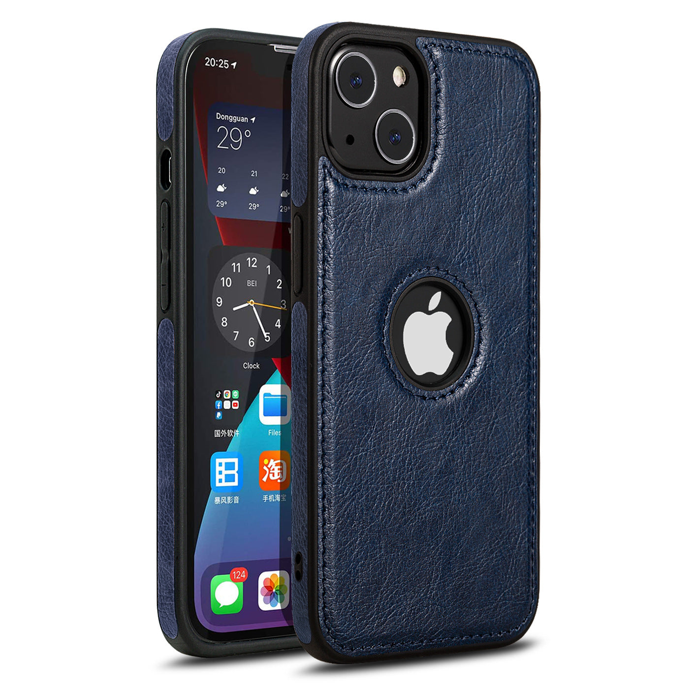 iPhone Hülle - Star Kunstleder Case - Blau