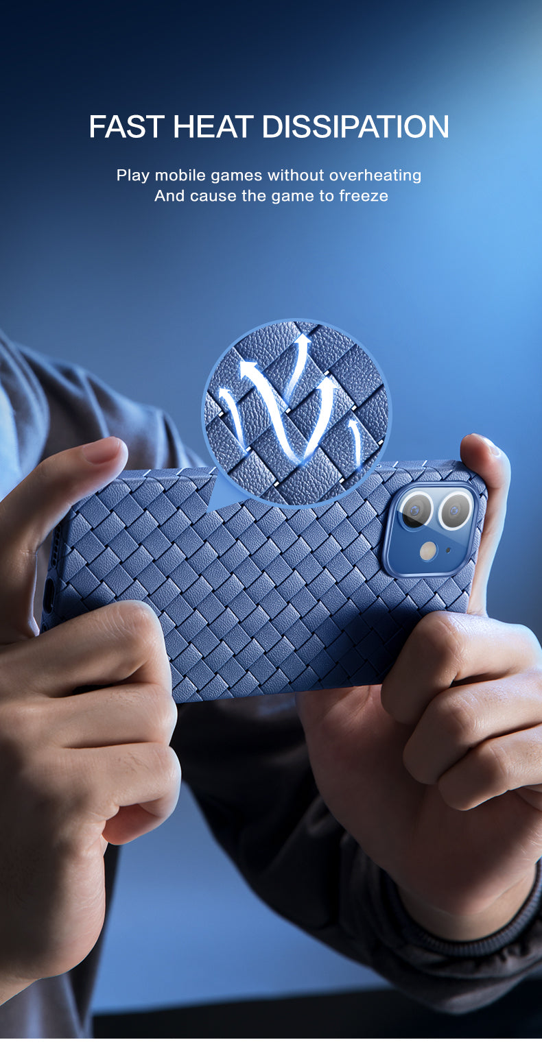 iPhone Hülle - Geflochten TPU Case - Blau
