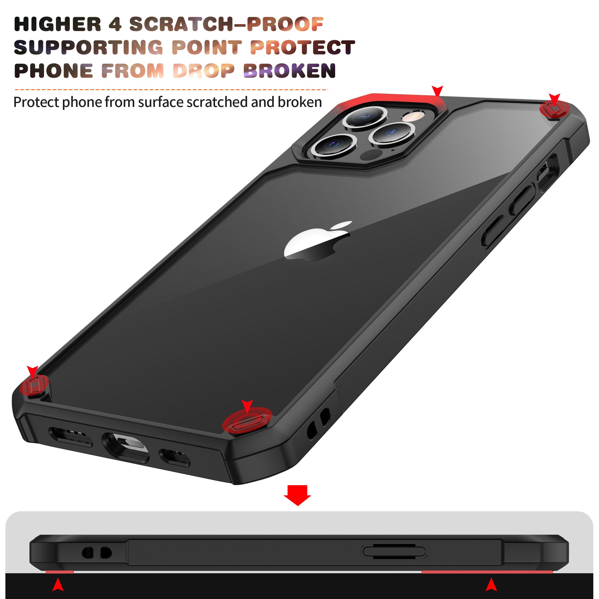 iPhone Hülle - Shock Proof Case - Schwarz