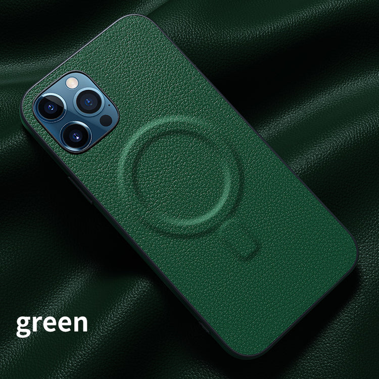 iPhone - Magsafe Leder Case - Grün
