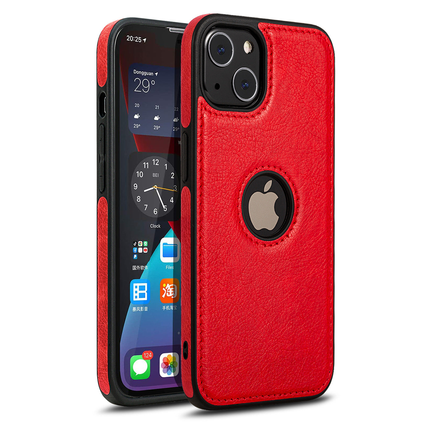 iPhone Hülle - Star Kunstleder Case - Rot