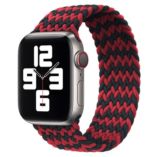 Apple Watch - Geflochten Loop Armband -Schwarz / Rot