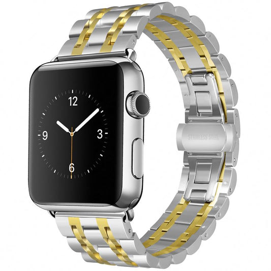 Apple Watch - Luxury Edelstahl Armband - Gold / Silber