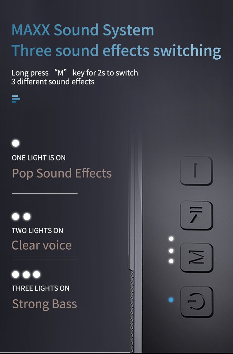 Bluetooth Lautsprecher - V7Pro 60W - Schwarz