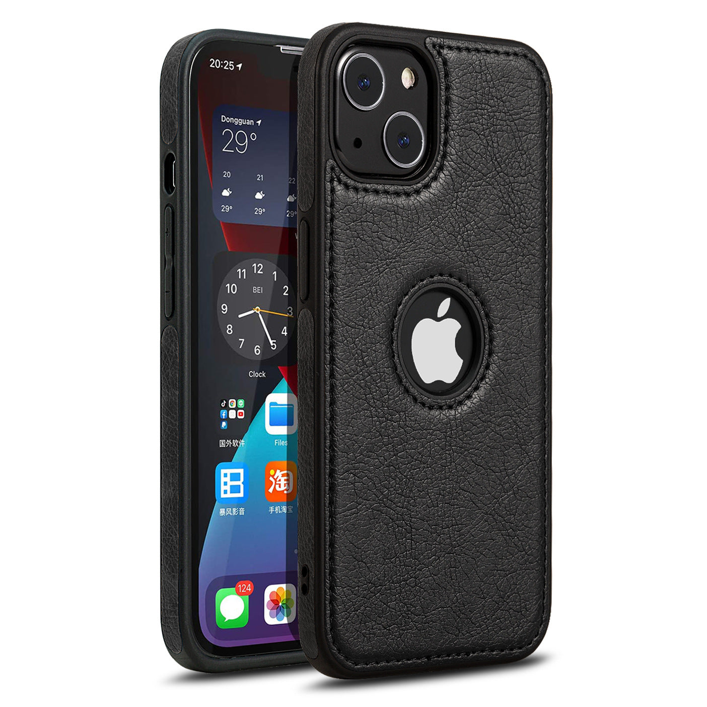 iPhone Hülle - Star Kunstleder Case - Schwarz