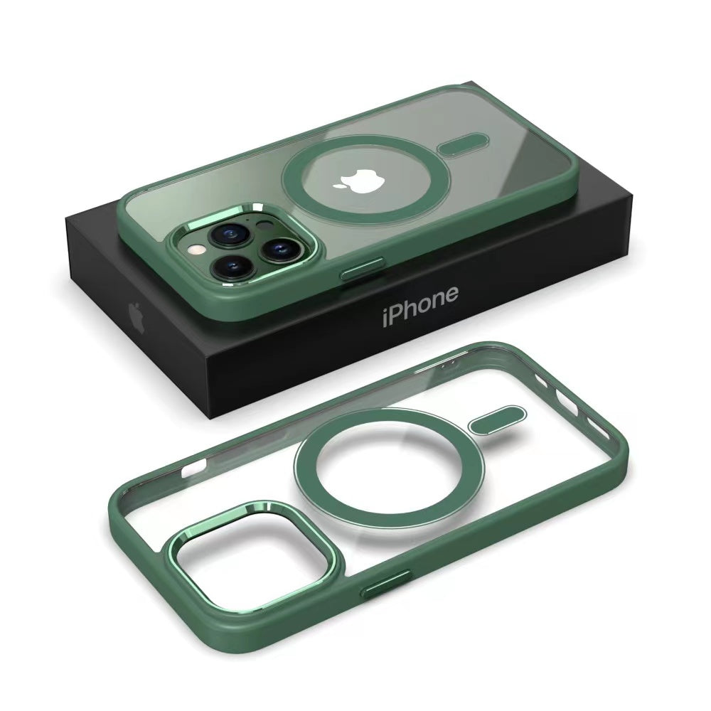 iPhone Hülle - MagSafe Hybrid Clear Case - Grün