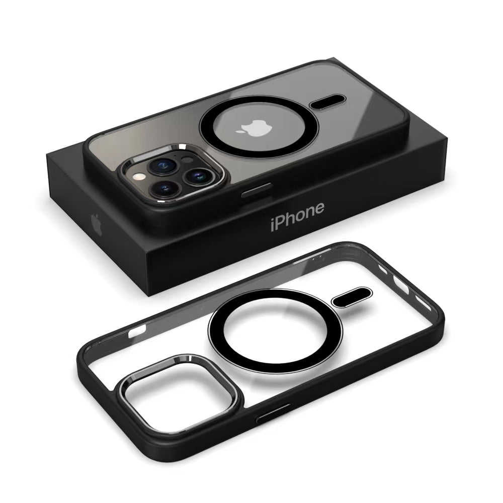 iPhone Hülle - MagSafe Hybrid Clear Case - Schwarz