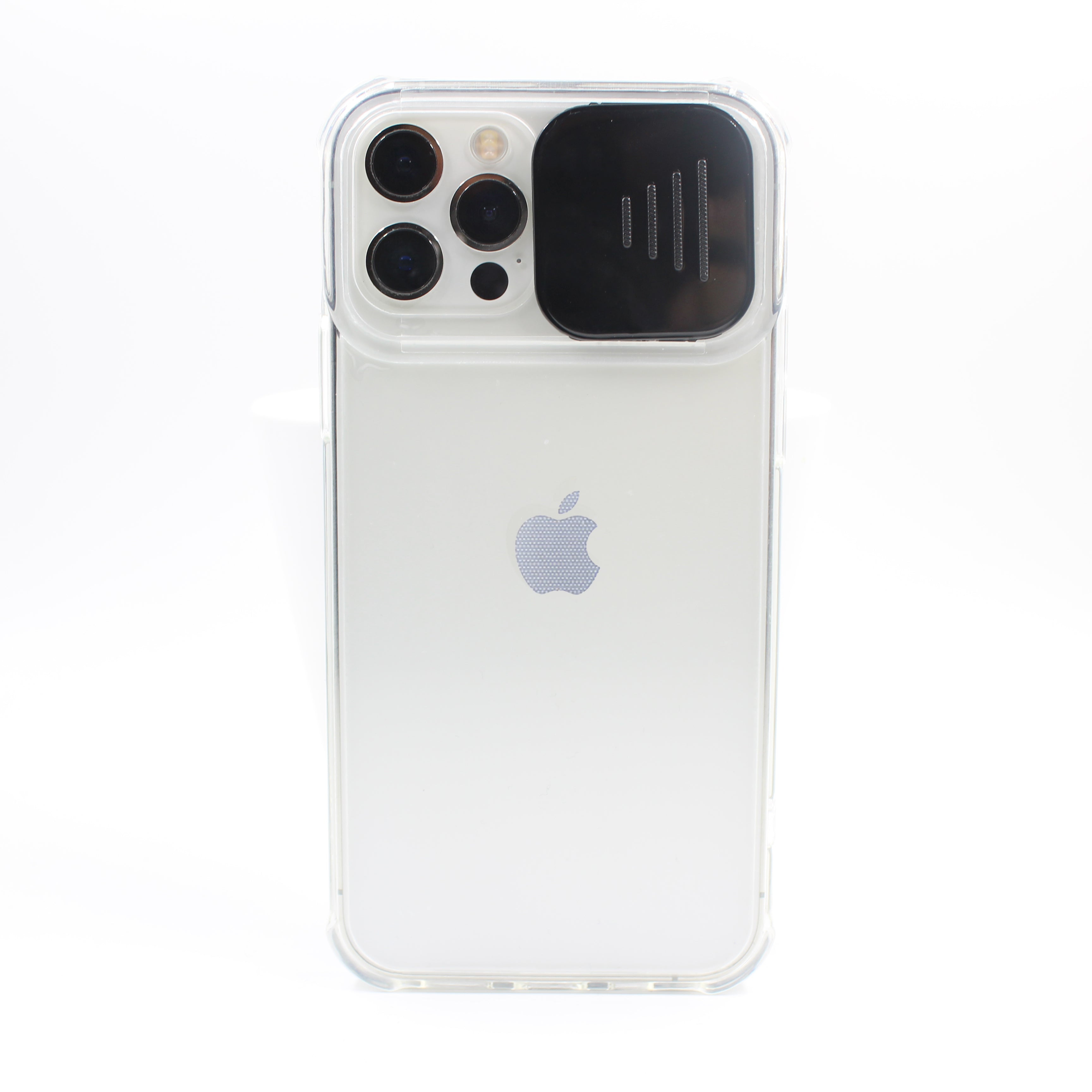 iPhone Hülle - Transparent Kameraschutz Case - Schwarz