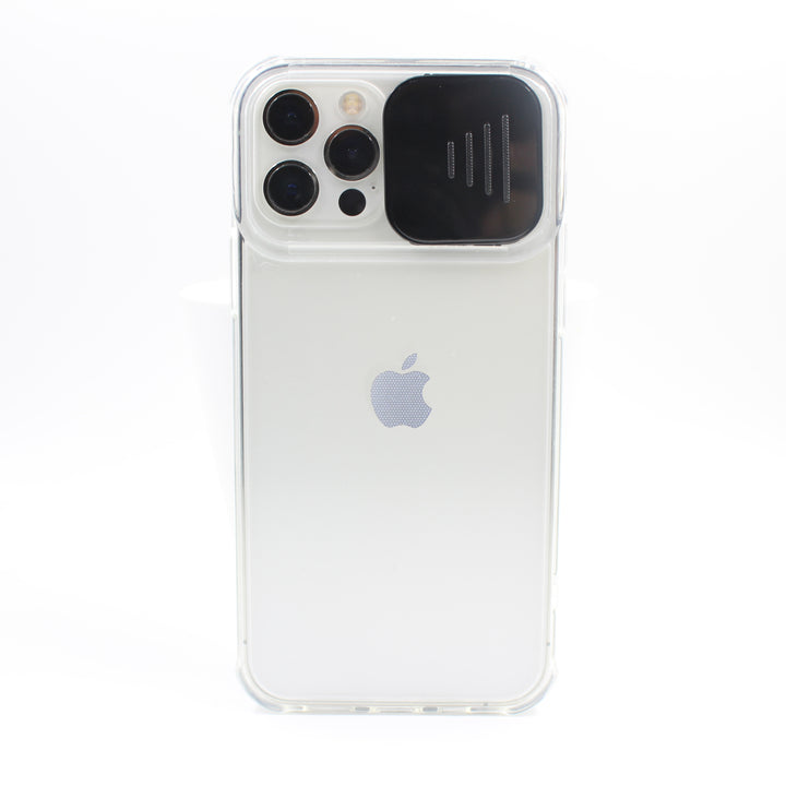 iPhone Hülle - Transparent Kameraschutz Case - Schwarz
