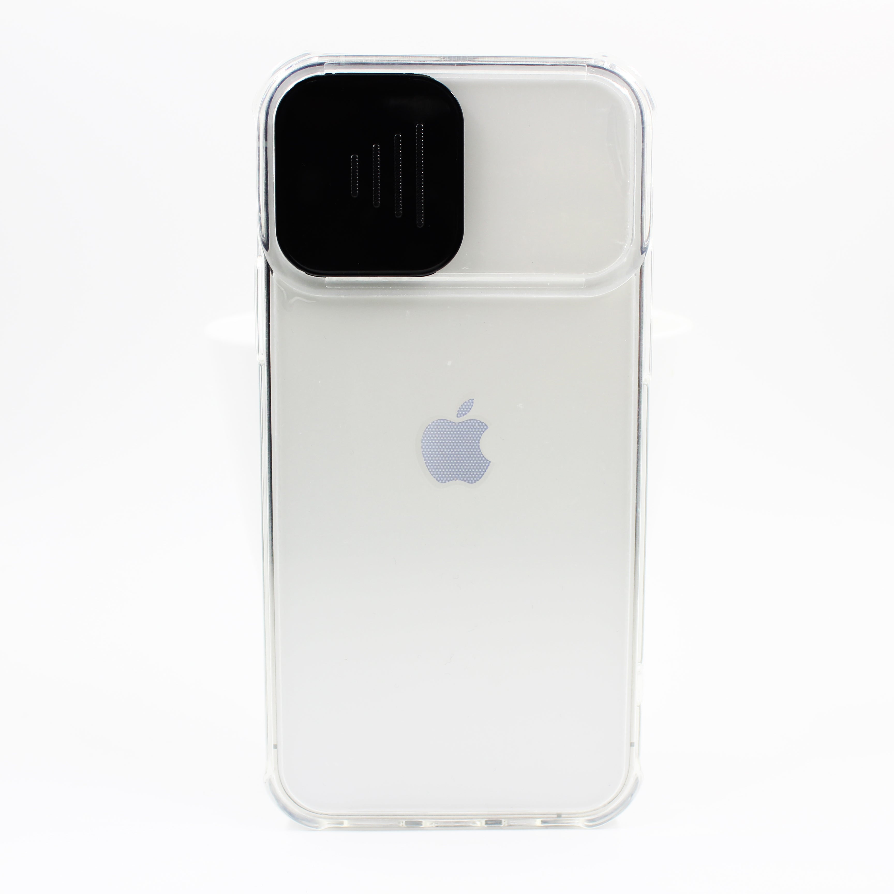iPhone Hülle - Transparent Kameraschutz Case - Schwarz