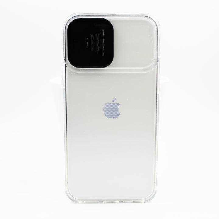 iPhone Hülle - Transparent Kameraschutz Case - Schwarz