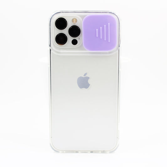 iPhone - Transparent Kameraschutz Case - Lila