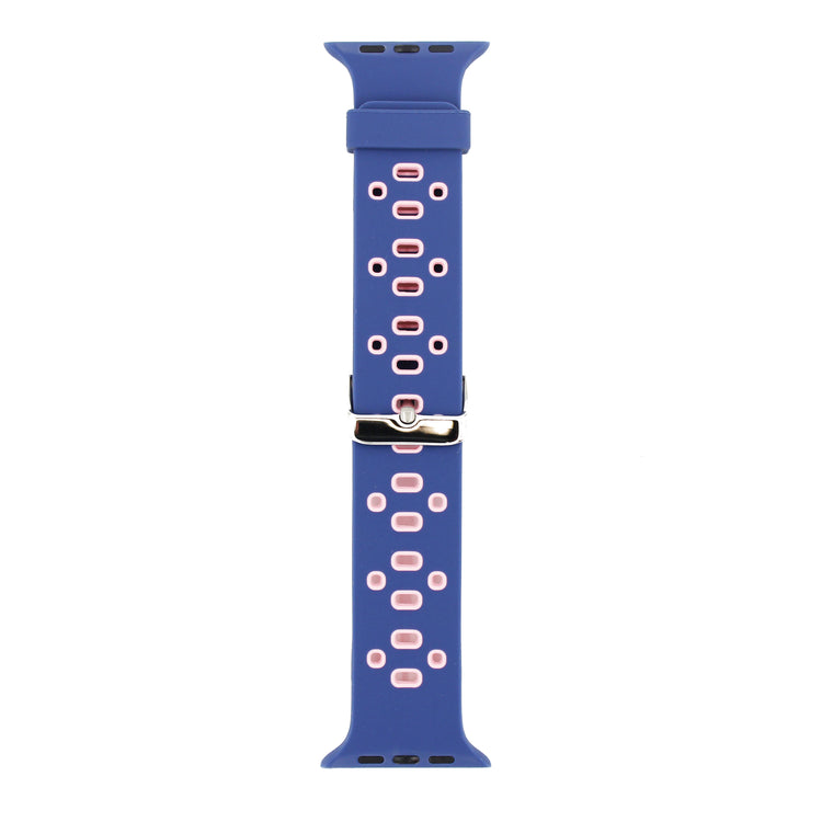 Apple Watch - Goofy Silikon Armband - Blau / Rosa