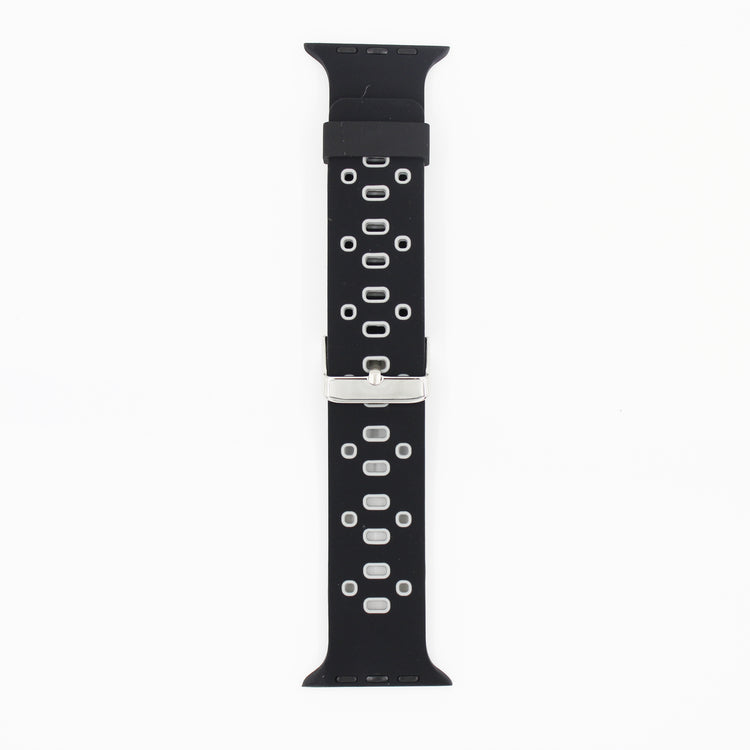 Apple Watch - Goofy Silikon Armband - Schwarz / Grau