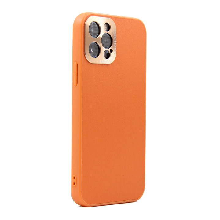iPhone Hülle - Kunstleder Lens Case - Orange