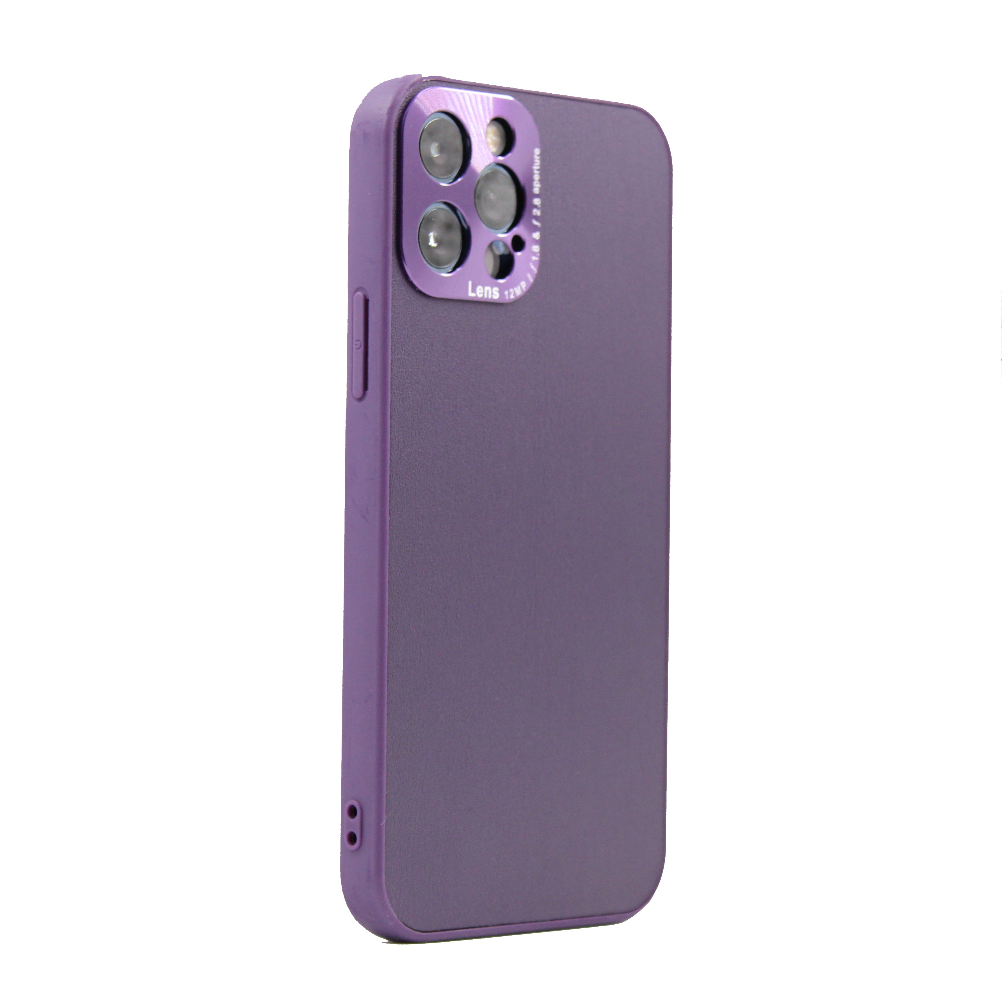 iPhone Hülle - Kunstleder Lens Case - Lila