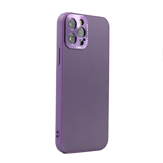 iPhone Hülle - Kunstleder Lens Case - Lila