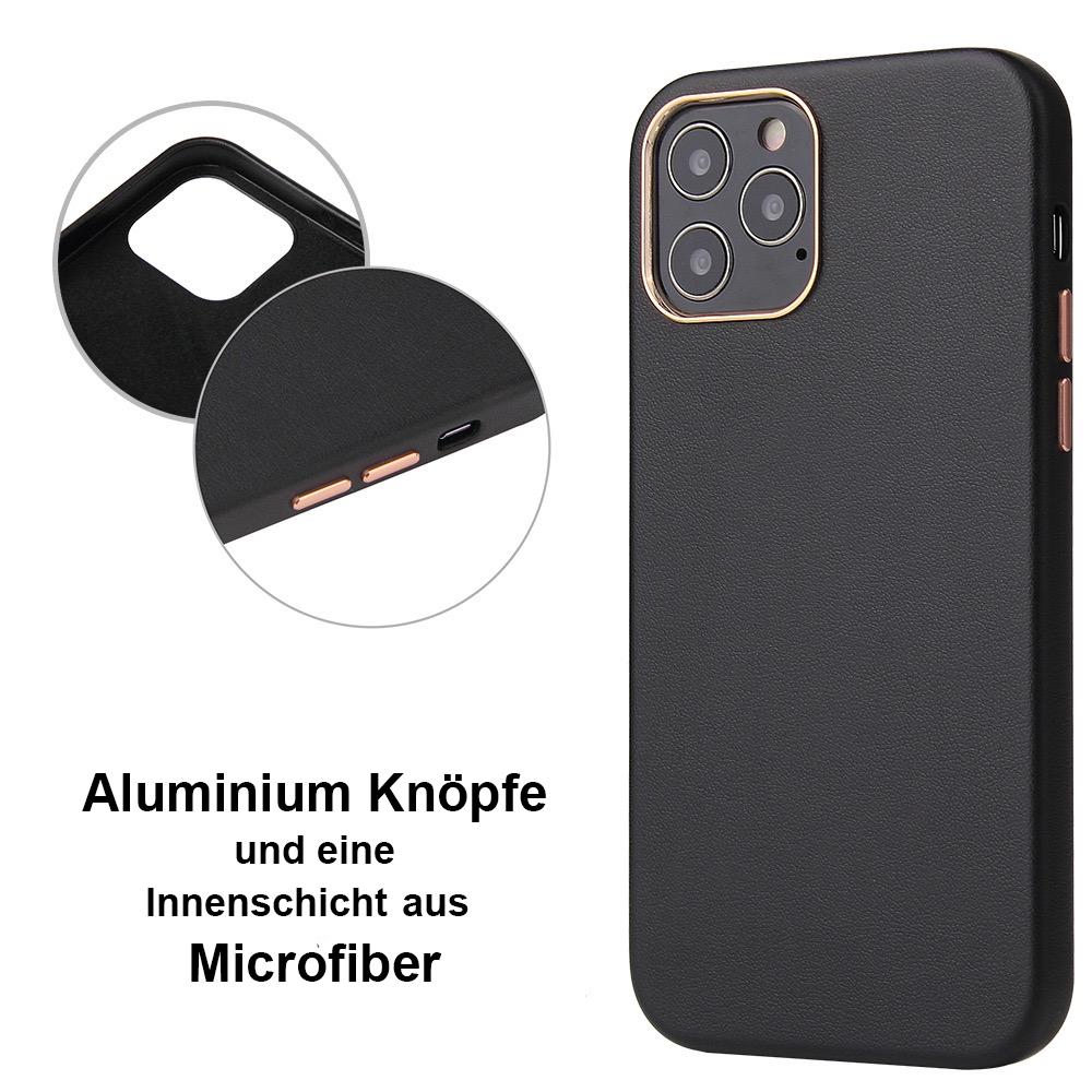 iPhone Hülle - Kunstleder Pro Case - Schwarz