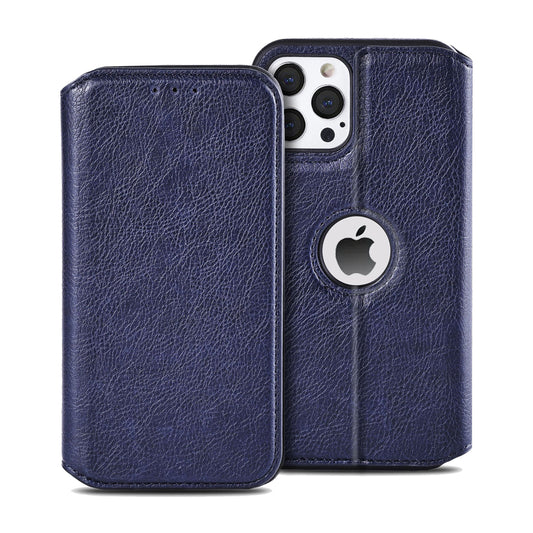 iPhone Hülle - Eleganz Kunstleder Tasche Case - Blau