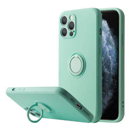 iPhone Hülle - Premium Ring Case - Türkis