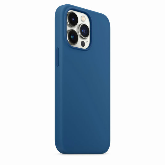 iPhone Hülle - Hart Silikon Case - Mittelblau