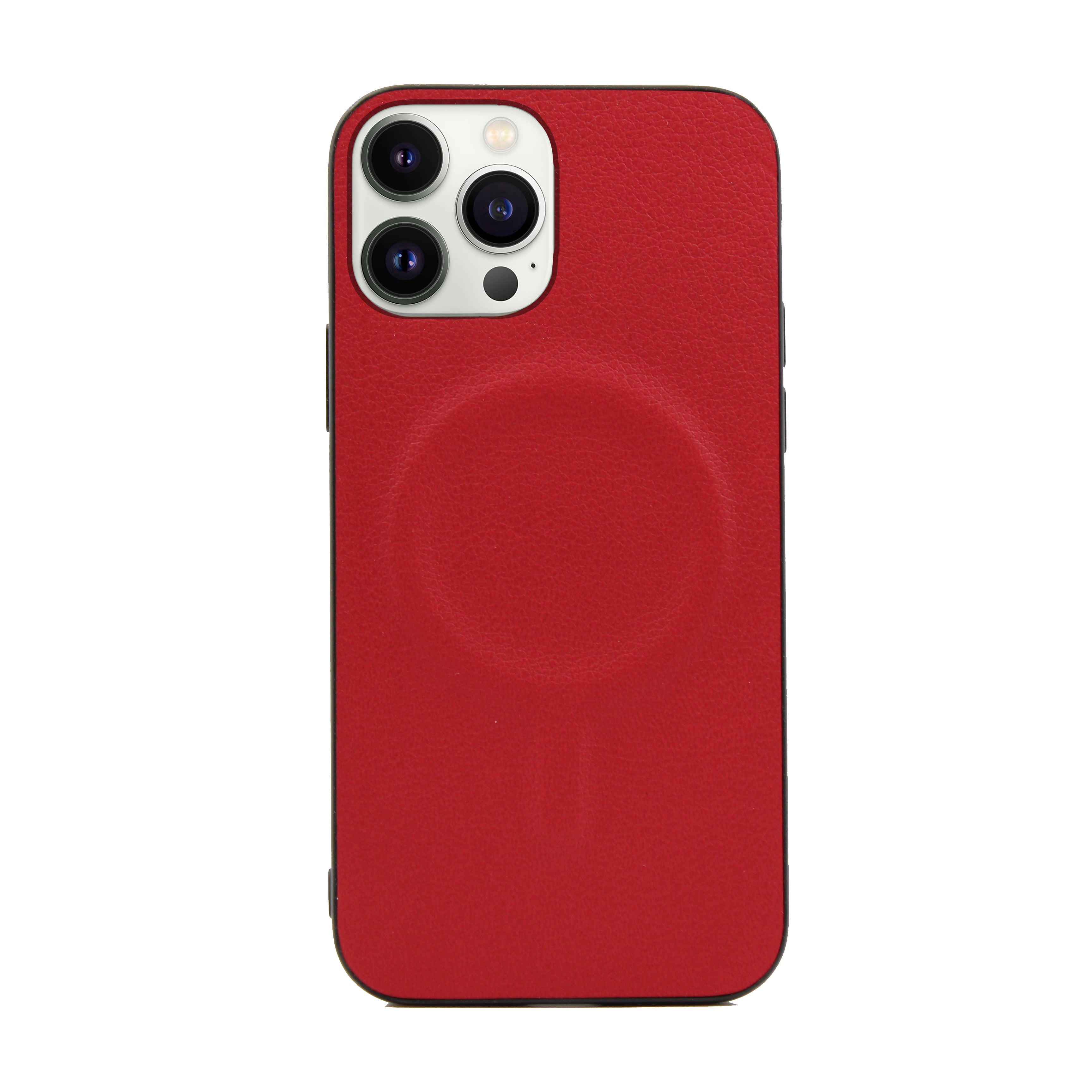 iPhone Hülle - MagSafe Kunstleder Case - Rot