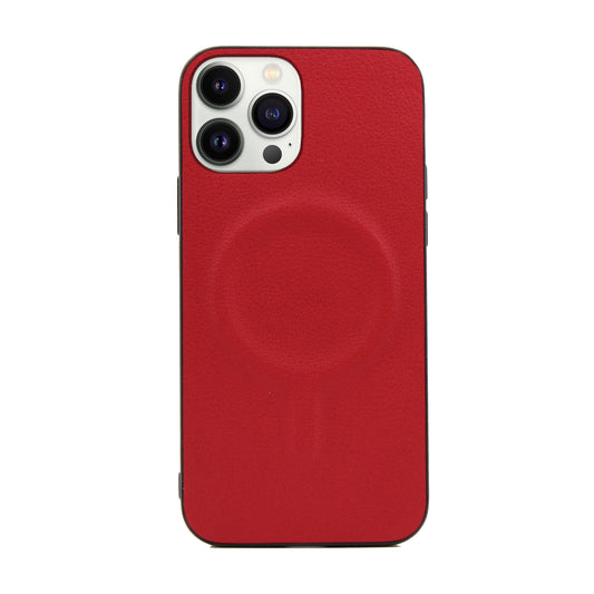 iPhone Hülle - MagSafe Kunstleder Case - Rot