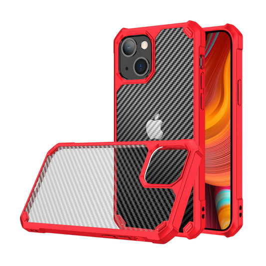 iPhone Hülle - Carbon Shock Proof Case - Rot