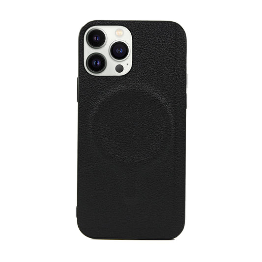 iPhone Hülle - MagSafe Kunstleder Case - Schwarz