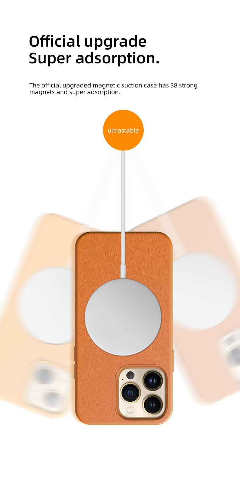 iPhone Hülle - MagSafe Kunstleder Nevada Case - Orange