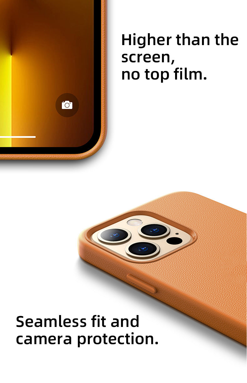 iPhone Hülle - MagSafe Kunstleder Nevada Case - Orange